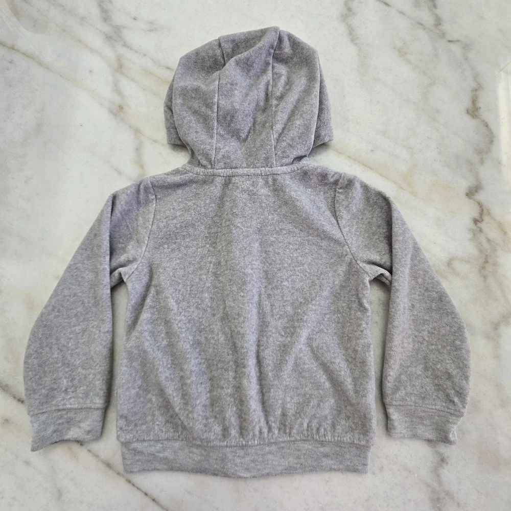 Simple Joys by Carter's Boys 24M Full Zip Hooded Jacket Gray Fleece Cozy Toddler